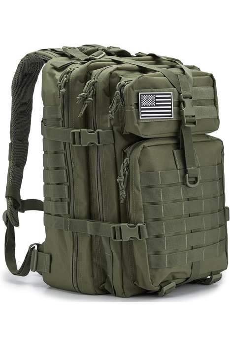 Senza 45L Heavy Duty Military Tactical Army Backpack With Multiple Compartments