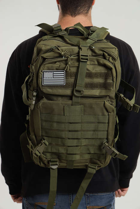 Senza 45L Heavy Duty Military Tactical Army Backpack With Multiple Compartments