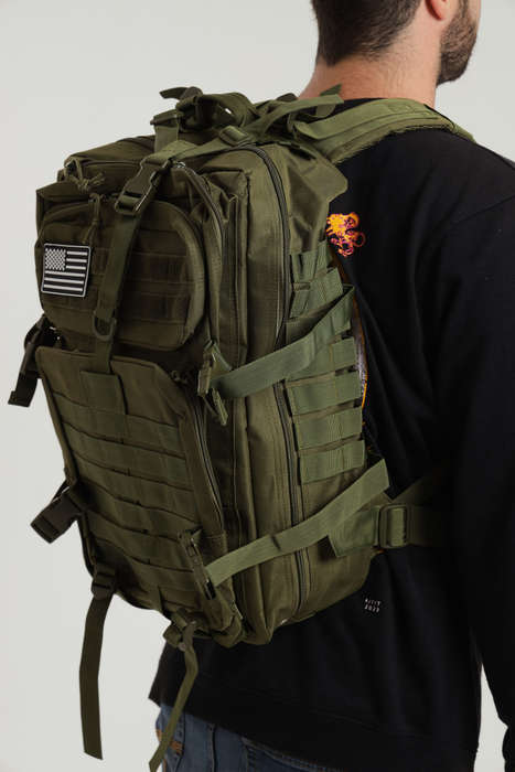 Senza 45L Heavy Duty Military Tactical Army Backpack With Multiple Compartments