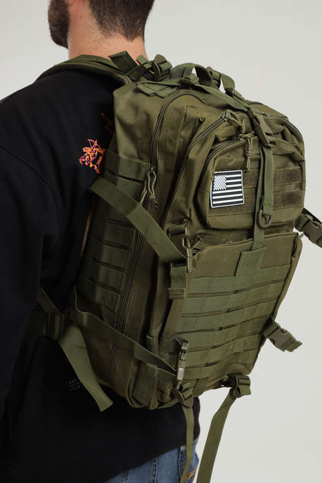 Senza 45L Heavy Duty Military Tactical Army Backpack With Multiple Compartments