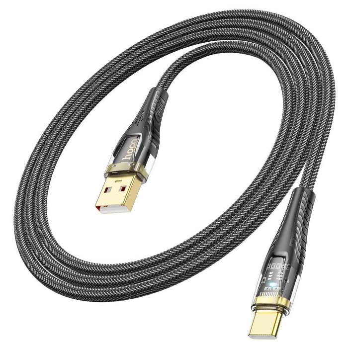 HOCO U121 Crystal Charging Cable USB to Type-C Gold Standard