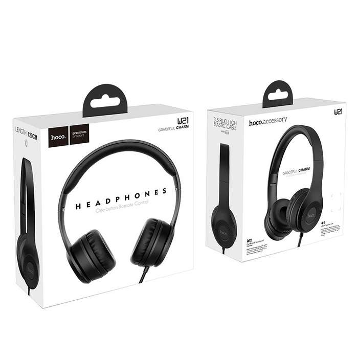 HOCO W21 Wired Headphones  Graceful Charm Headset With Mic