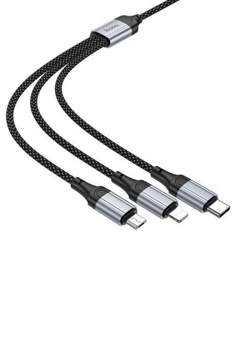 HOCO X102 Fresh 3-in 1 Charging Cable USB to iPhone - Micro-USB - Type-C