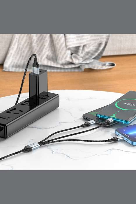 HOCO X102 Fresh 3-in 1 Charging Cable USB to iPhone - Micro-USB - Type-C