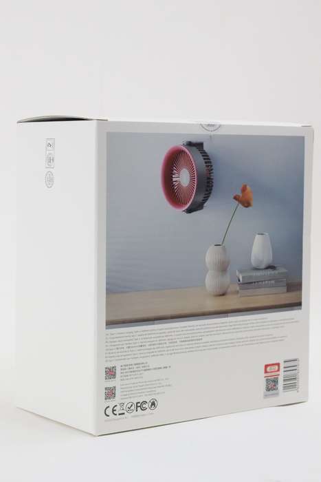 XO MF86 Rechargeable Silent Desktop or Wall Mounted Fan With 4 Speed Adjustment Pink 3600mAh
