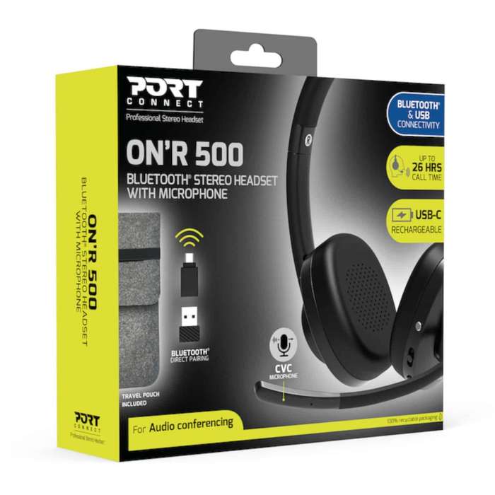 Port Connect ON&#x2019;R 500 Bluetooth&#xAE; Stereo Headset