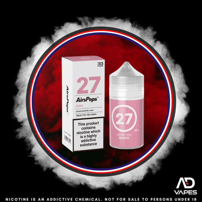 Airscream AirsPops 313 19mg Guava 30ml Half Strength