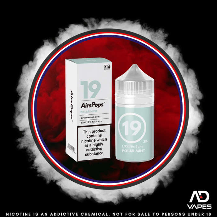 Airscream AirsPops 313 19mg Polar Mint 30ml Half Strength