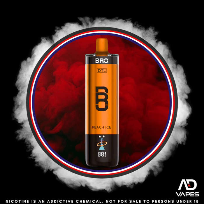 Bro Vapes Hookah DTL 40K 50mg Peach Ice