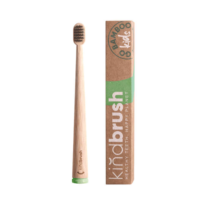 Kindbrush Bamboo Toothbrush Kids Light Green