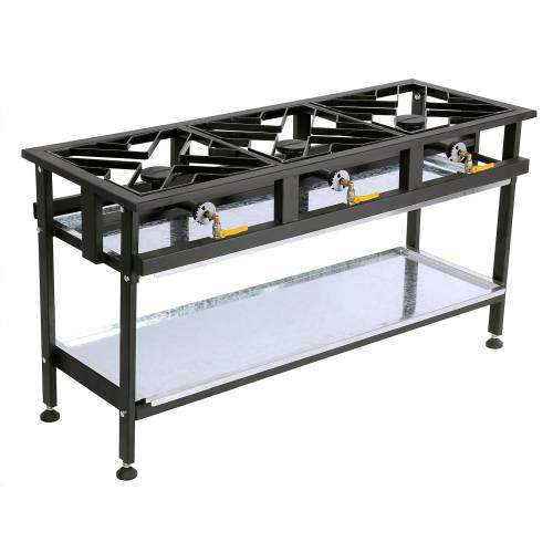 Boiling Table Gas  Commercial  3 Burner Straight