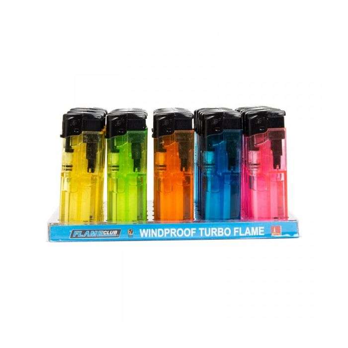 Africa Flame Gas Lighter Electronic Windproof 25 P (Pack of 25)