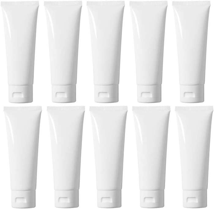 50ml Empty Cosmetic Squeeze Tubes with Flip-Top  100 Pack