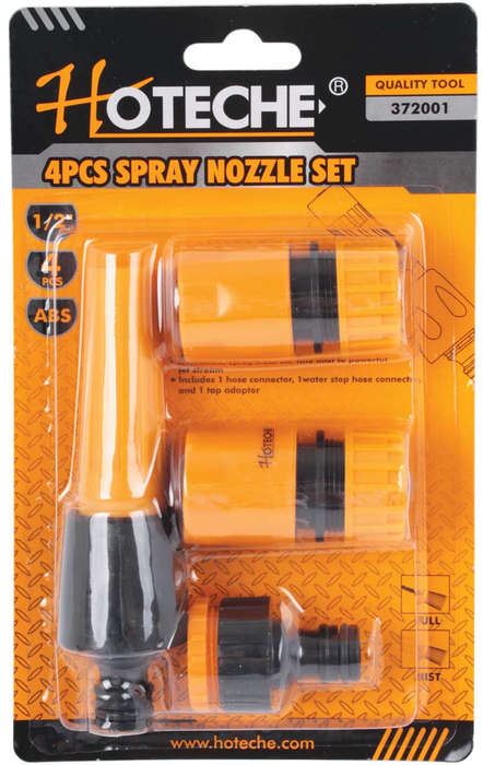Plastic Hose Spray Nozzle Set - 4 Piece