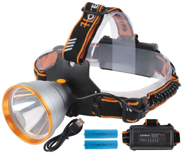Head Torch - 10W LED 3.7V - Rechargeable