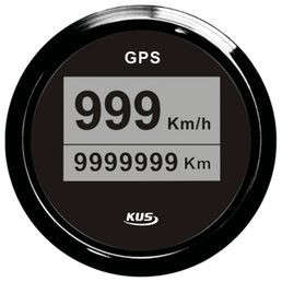 GPS Digital Speedometer with Antenna - 52mm - Black