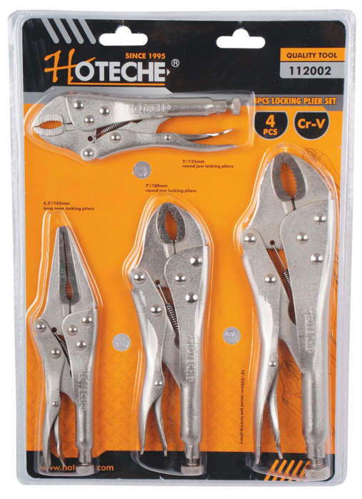 Hotehe 4 Piece Locking Pliers / Vice Grip Set