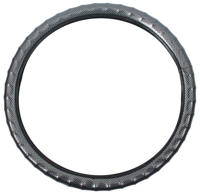 Steering Wheel Cover - Black and Carbon