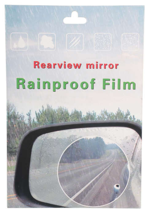 Rear View Mirror Rainproof Film - 80mm x 80mm