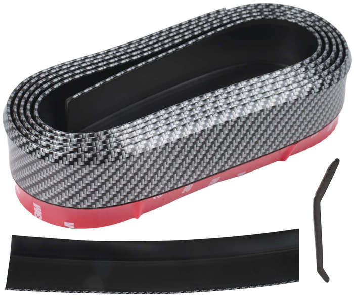 Front Bumper Lip - Univeral - 2.5m - Carbon Black