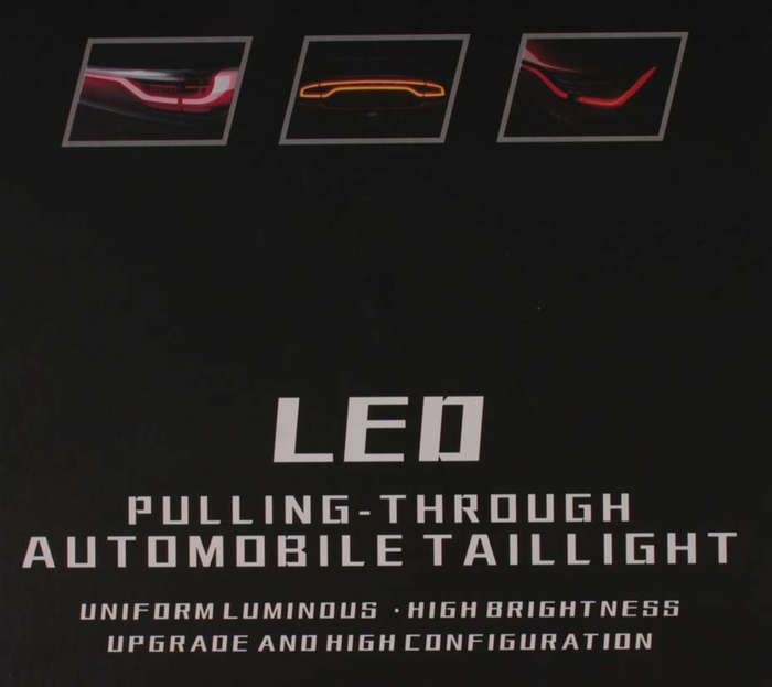Universal Spoiler with LED Light - Black Strip
