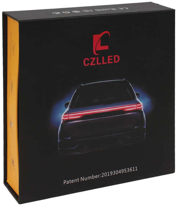 Universal Spoiler with LED Light - Black Strip