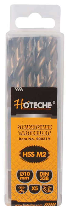 Hoteche HSS Drill Bits - 10mm (5 Piece)