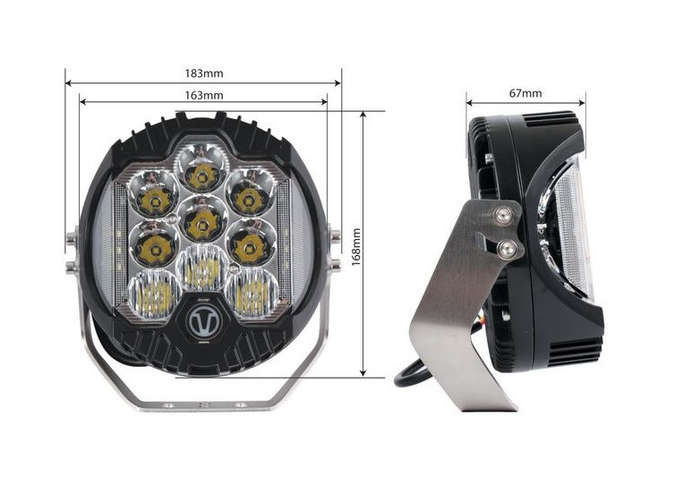 LED Spot Lamp - 90W (9X10W ) 10-30V 8000LM
