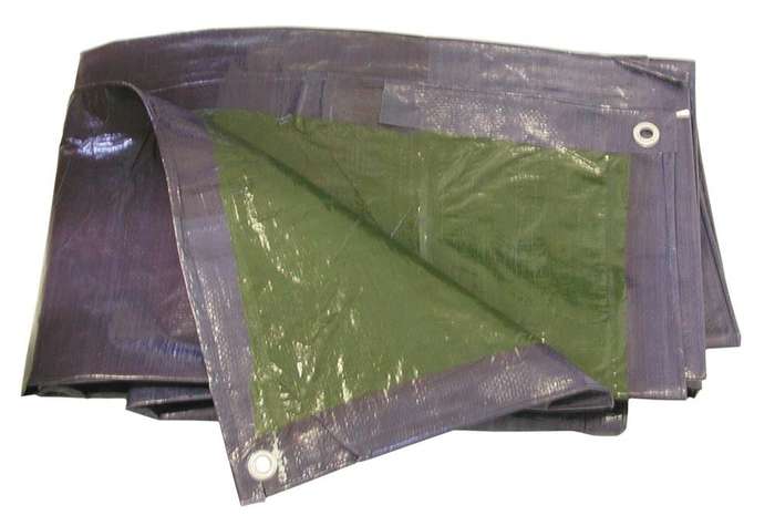 Polyeurathane Tarpaulin Green  Blue 2m x 4m