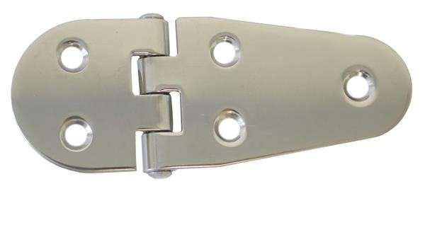 Round Side Hinge - 108mm x 40mm - 316 Stainless Steel