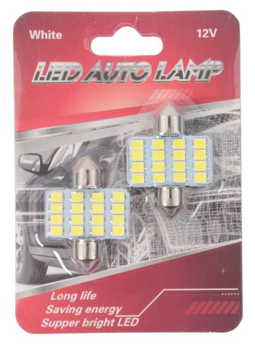 LED Globe 250A - 16SMD - 10mm x 31mm - 2 Piece