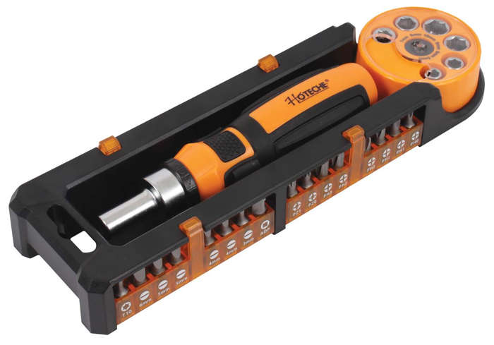 39 Piece Bit Set with Ratched Screwdriver