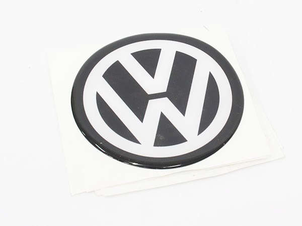 VW Black Gel Wheel Decal (130mm)