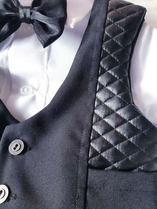 Christening Boys Black suit with Waistcoat and Bowtie