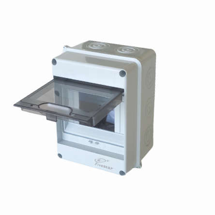 SJ097D FS Enclosure - IP65 Surface Mount  5 Way Din Rail DB Box