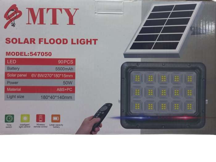 LA054C MTY - Floodlight Outdoor LED with Solar Panel IP65 50 Watt