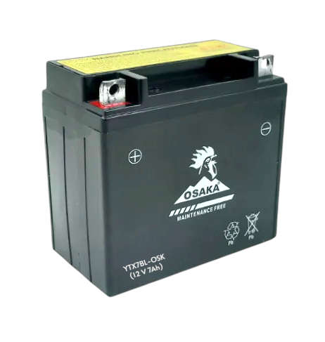 BV018 Osaka - Battery Motorcycle. Power Sport. Maintenance Free 12 Volt 7Ah.