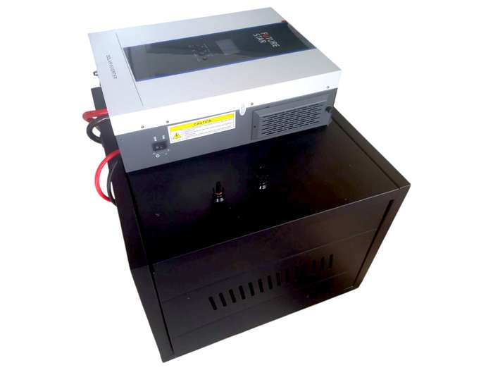 ADH150C Solar Off-Grid - F. STAR 3KW Inverter.2x 100Ah Lithium Batteries 3x555W S.Panels+Cabinet