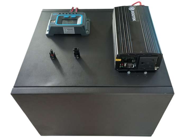 SD017 ECOTEK Solar Off Grid System. Pure Sign 2.5KW Inverter. Batteries 2 x100Ah .S/Panels 100Wx4