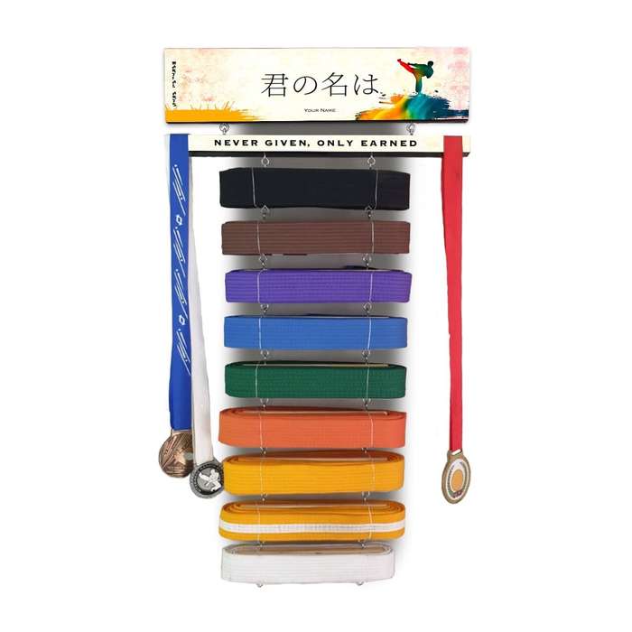Martial Arts Belt & Medal Display - Wet paint