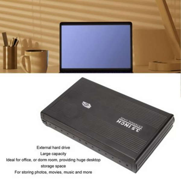 2TB 3.5" Portable External Hard Disk Drive, USB 2.0, 7200RPM with Power