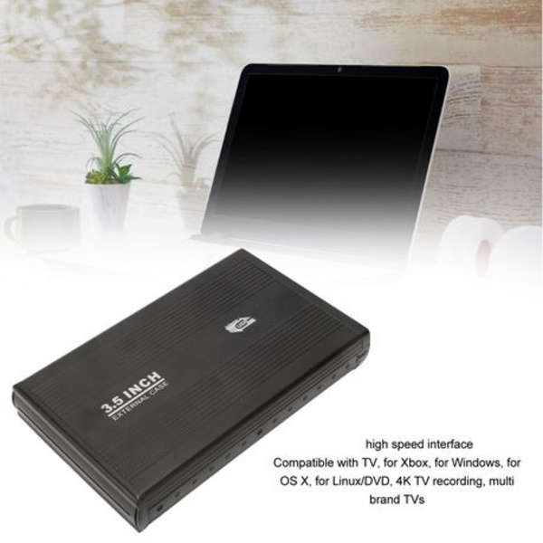 2TB 3.5" Portable External Hard Disk Drive, USB 2.0, 7200RPM with Power