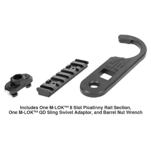 UTG PRO AR15 15" Super Slim Free Float M-lok Compatible Rail-black/red Finish - MTU019SSMR2