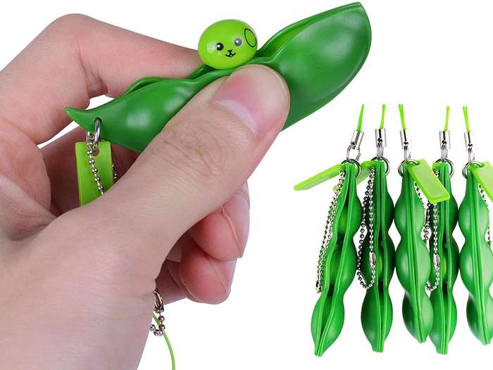 SQUEEZE ME PEEEESE ANTI-STRESS PEA POPPER FIDGET TOY