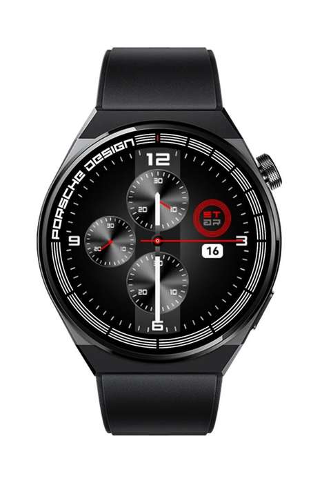 Smart Watch GT8 Porsche Design Bluetooth Call Heart Rate Fitness Tracker Black
