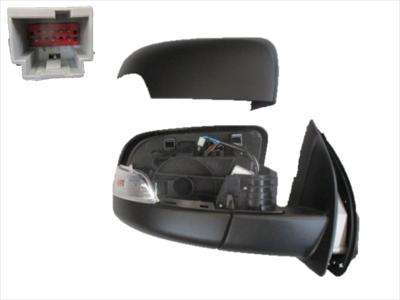 Ford Ranger Door Mirror+lamp+auto Fold, Electric, Black, Wildtrak, Right, Mid Model, 2015-2023