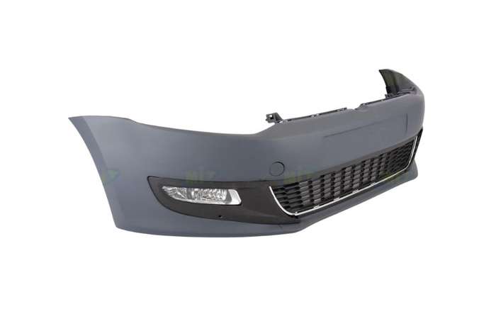 Vw Polo 6 Front Bumper+ Main Grille+bumper Grille+spoiler Gti 2010-2015