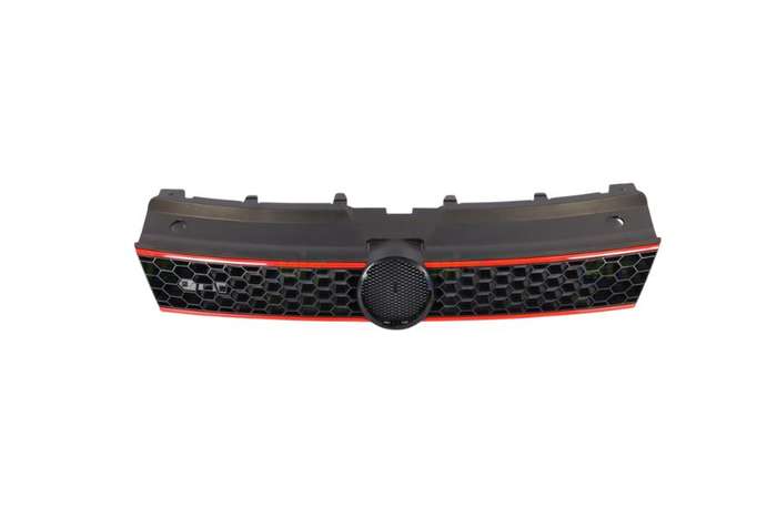 Vw Polo 6 Front Bumper+ Main Grille+bumper Grille+spoiler Gti 2010-2015