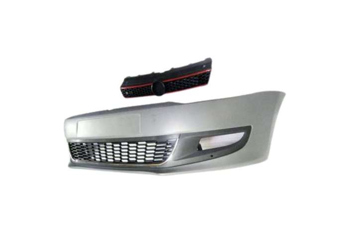 Vw Polo 6 Front Bumper+ Main Grille+bumper Grille+spoiler Gti 2010-2015
