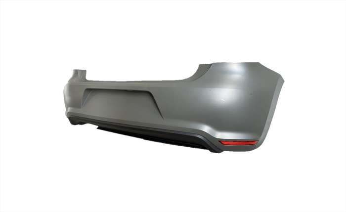 Vw Polo 6 Rear Bumper,+reflector+spoiler Plain Gti 2010-2015